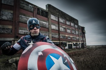 Hullywood Icons number 128 Film: Captain America:The First Avenger Location: The Lord Line Building.